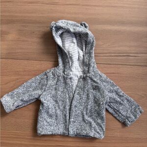 Gray Baby Gap Reversible Hoodie 0-3M
